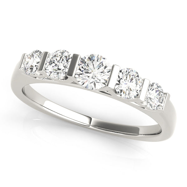 18K White Gold 1 CT Diamond Wedding Band