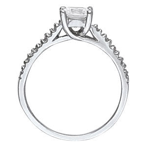 Platinum 1/3 CT Diamond Wedding Ring for Her