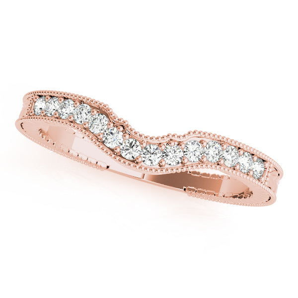 14K Rose Gold Diamond Wedding Ring