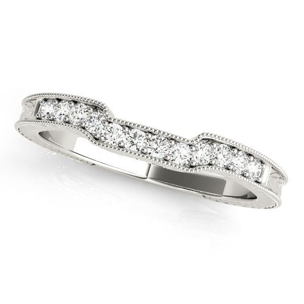 14K White Gold Diamond Wedding Ring