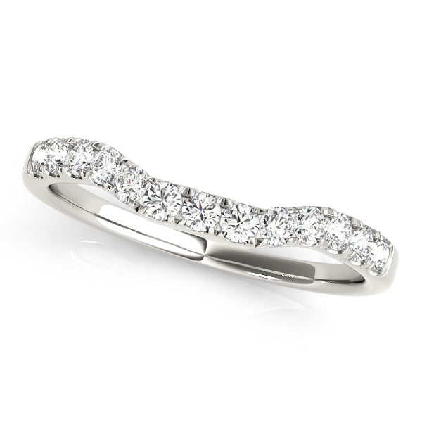14K White Gold Multi-Diamond Wedding Ring