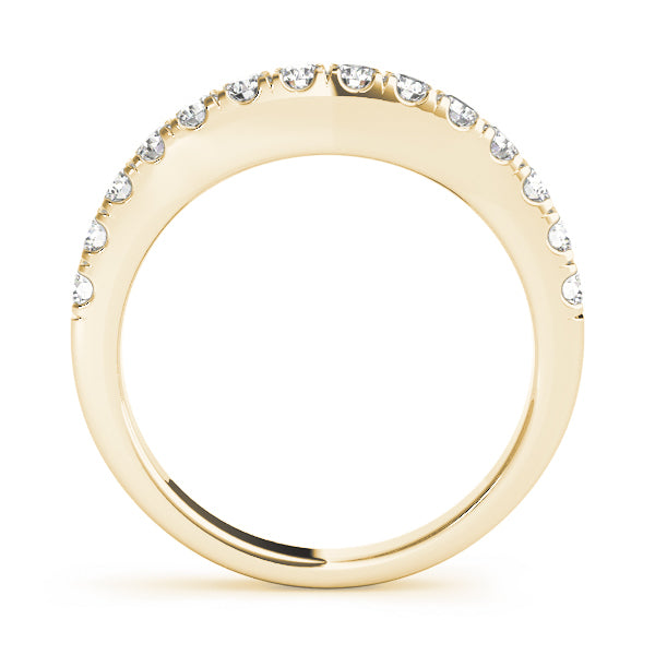 18K Yellow Gold 1/3 ct Diamond Wedding Band