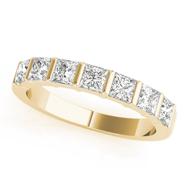 18K Yellow Gold 1/3 ct tw Fancy Shape Diamond Wedding Ring
