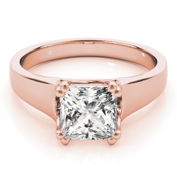14K Rose Gold 1/4 ct tw Solitaire Diamond Engagement Ring