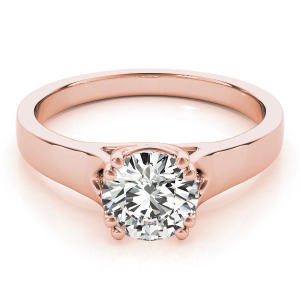18K Rose Gold 1ct Diamond Engagement Solitaire Ring