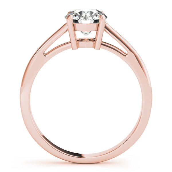 14K Rose Gold 1ct Round Diamond Solitaire Ring