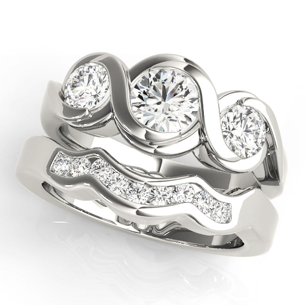Platinum 1 CT Diamond Three-Stone Engagement Ring