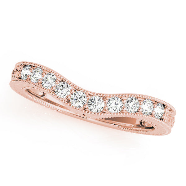 18K Rose Gold Multi-Diamond Wedding Band