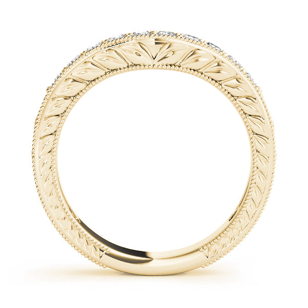 14K Yellow Gold 9-Diamond Wedding Band