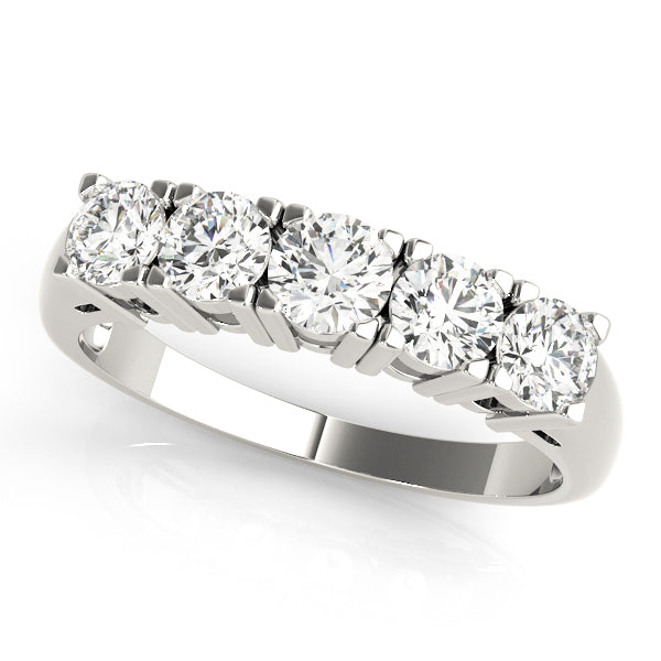 18K White Gold 0.62 CT Diamond Wedding Band
