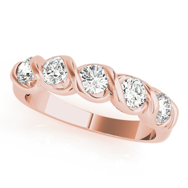 Rose Gold 1 CT Diamond Wedding Band | 18K