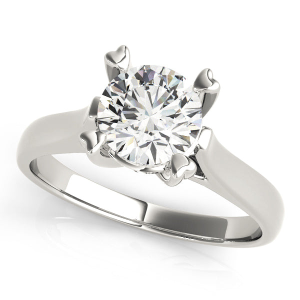 Platinum 1 CT Round Diamond Solitaire Engagement Ring