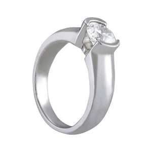 1 CT Platinum Round Diamond Engagement Ring