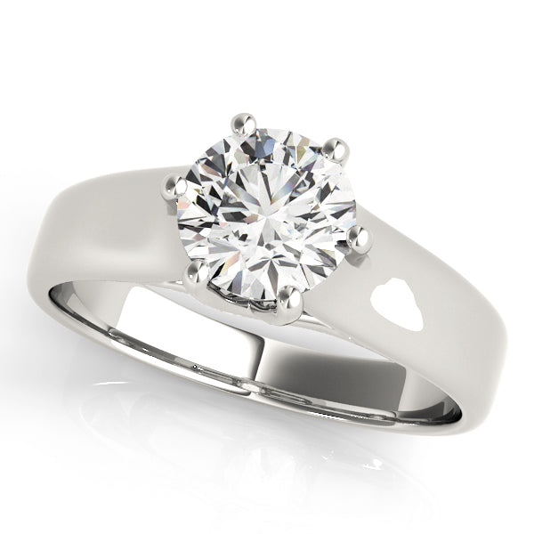 1 CT Platinum Round Diamond Engagement Ring