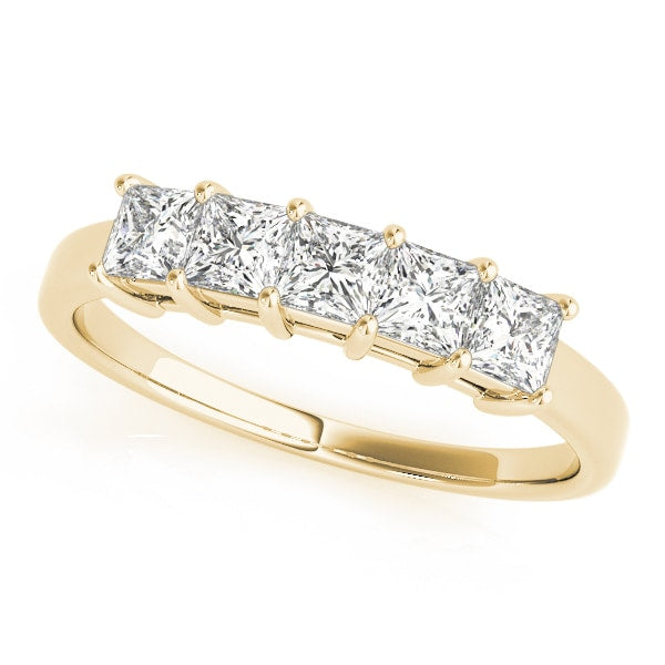 14K Yellow Gold 1/4 ct tw Fancy Shape Diamond Wedding Ring