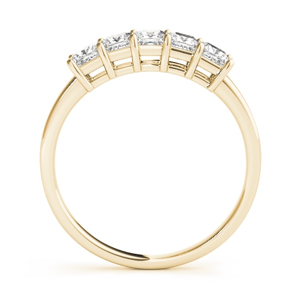 18K Yellow Gold 1/4 ct tw Fancy Shape Diamond Wedding Ring