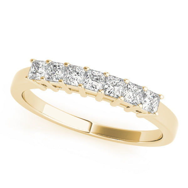 14K Yellow Gold Square Diamond Wedding Ring