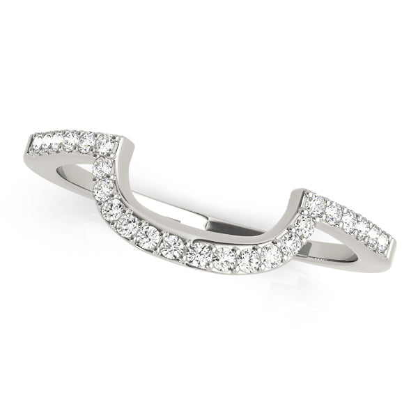 18K White Gold 1/5 ct Diamond Wedding Band