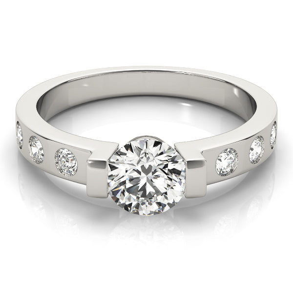 14K White Gold 1 CT Diamond Engagement Ring