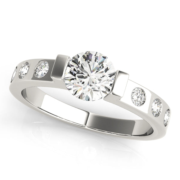 14K White Gold 1 CT Diamond Engagement Ring
