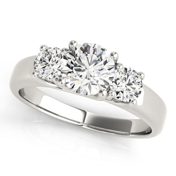 14K White Gold 1 CT Round Diamond Engagement Ring
