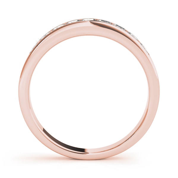 14K Rose Gold 1/6 ct tw Fancy Shape Diamond Wedding Ring