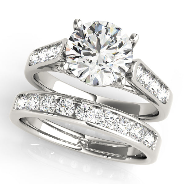 Platinum 1.3 ctw Round Diamond Engagement Ring