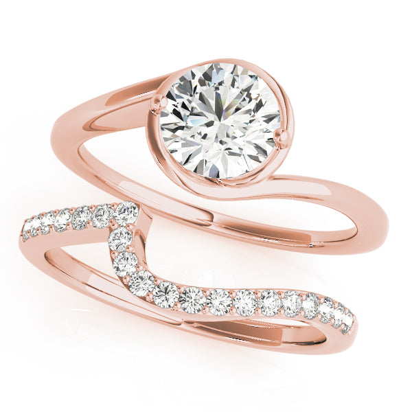 14K Rose Gold 1 CT Diamond Engagement Ring