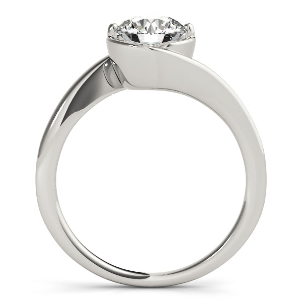 14K White Gold 1 CT Round Diamond Engagement Ring