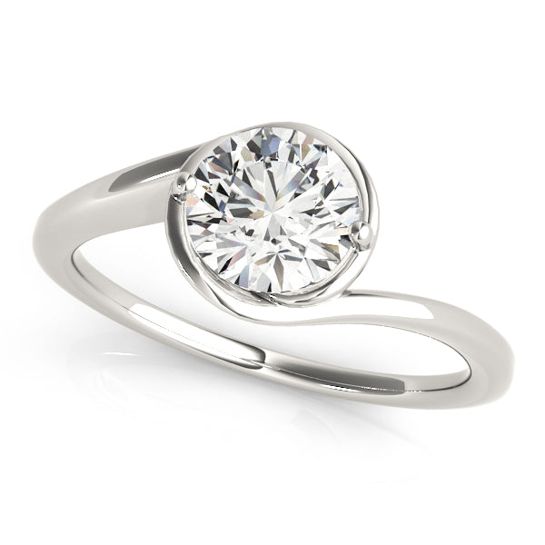 1ct Diamond 18K White Gold Solitaire Engagement Ring