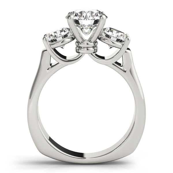 14K White Gold 1 CT Round Diamond Engagement Ring