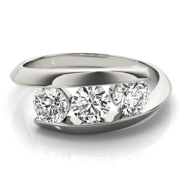 14K White Gold 1 CT Round Diamond Engagement Ring