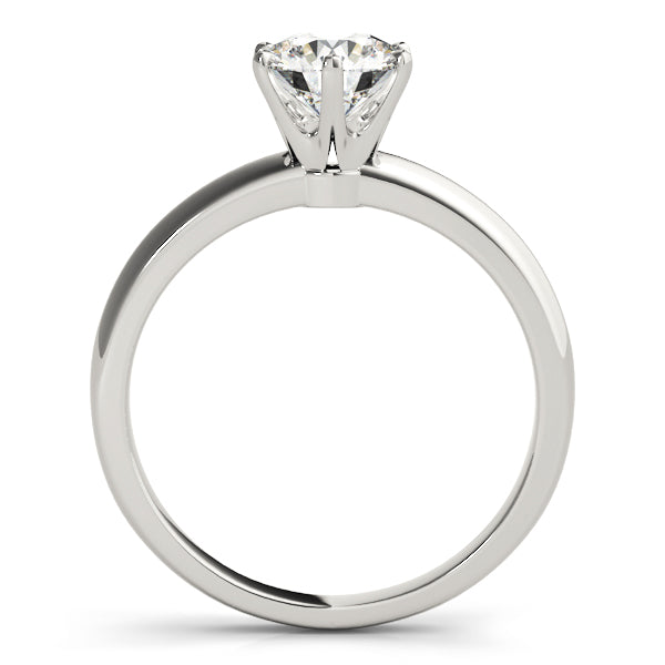 14K White Gold 1 CT Round Diamond Engagement Ring