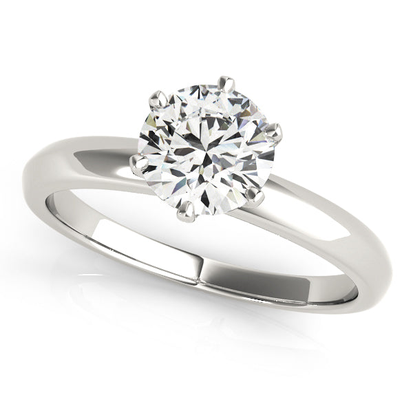 Platinum 1 CT Round Diamond Solitaire Engagement Ring