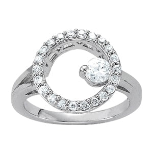 18K White Gold 1/2 ct tw Fashion Diamond Ring