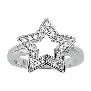 18K White Gold Multi-Diamond Fashion Ring