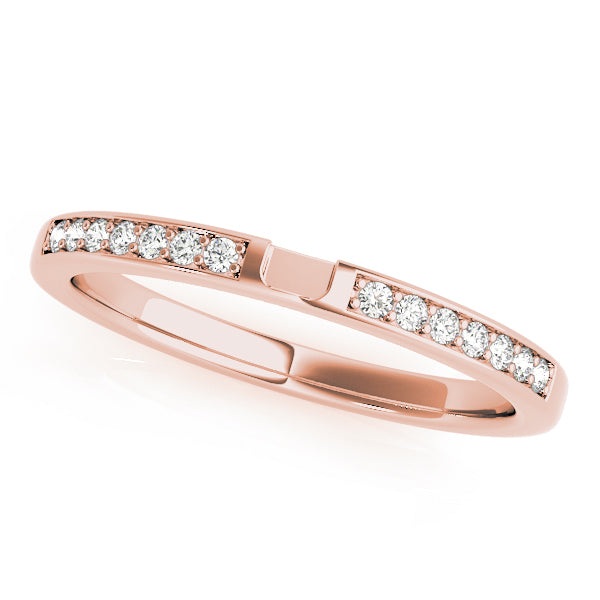 14K Rose Gold Diamond Wedding Ring