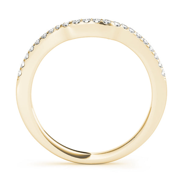 18K Yellow Gold 0.18 CT Diamond Wedding Band