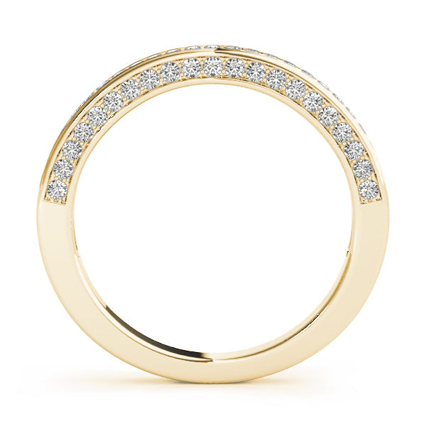18K Yellow Gold Multi-Diamond Wedding Band