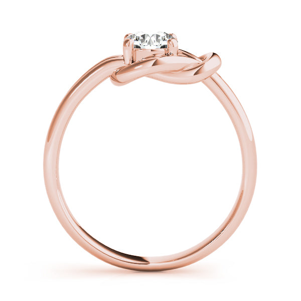 14K Rose Gold 1CT Diamond Love Knot Ring
