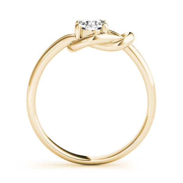 14K Yellow Gold 1 CT Diamond Love Knot Ring