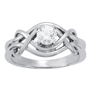 14K White Gold 1/2 ct tw Fashion Diamond Ring