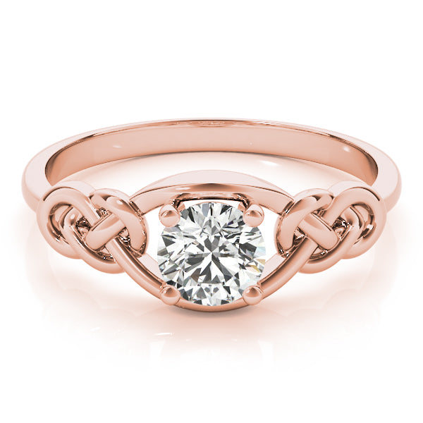 Rose Gold 1/2 CT Diamond Love Knot Ring