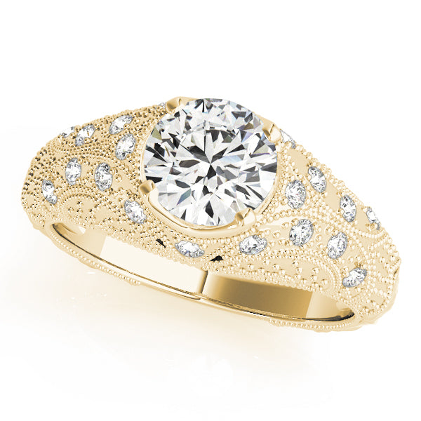 18K Yellow Gold 1.2 ctw Vintage Diamond Ring