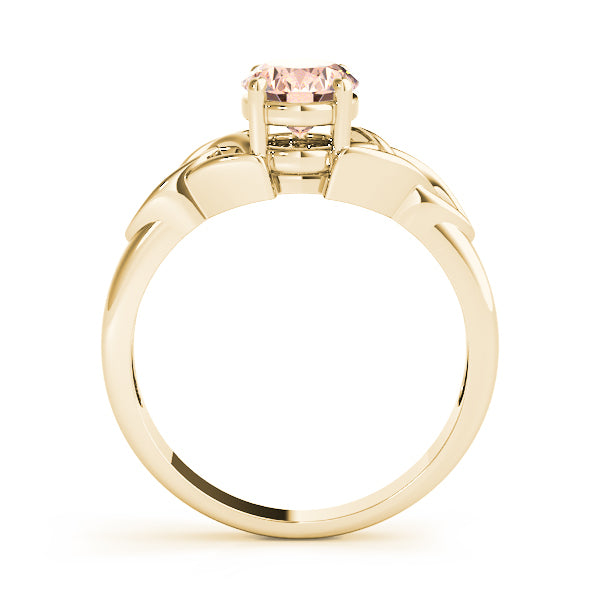 14K Yellow Gold Oval Diamond Fashion Ring