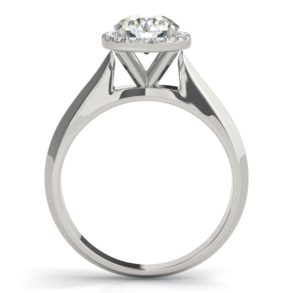 Platinum 1 CT Round Diamond Halo Ring