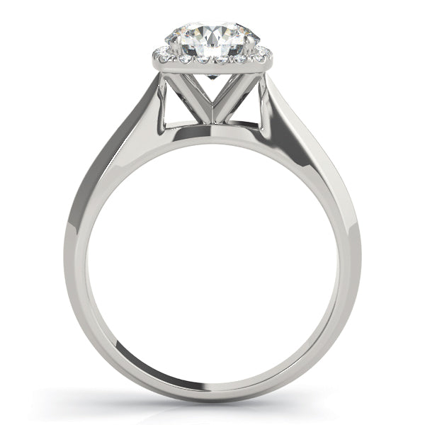 Platinum 1 CT Diamond Halo Engagement Ring