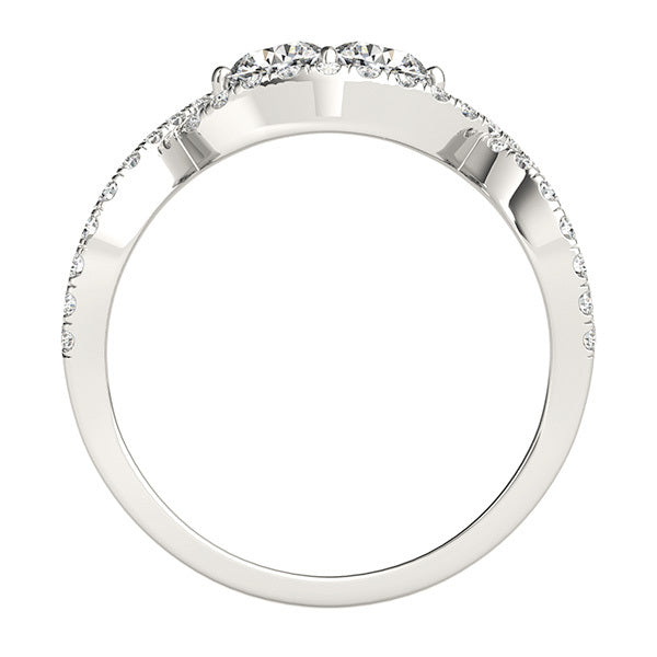 14K White Gold Multi-Diamond Fashion Ring