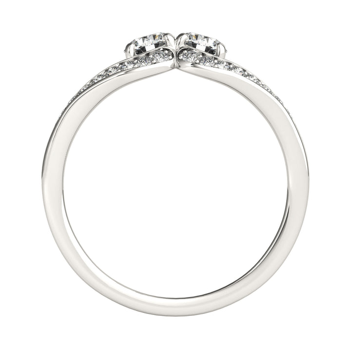 14K White Gold Multi-Stone Diamond Fashion Ring