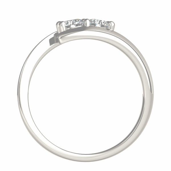 Platinum 1 CT Two-Stone Diamond Fashion Ring